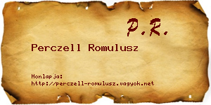 Perczell Romulusz névjegykártya